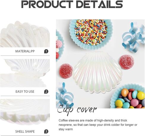 Gadpiparty 10Pcs Sea Shells Candy Boxes Sea Shell Shape Jewelry Display Box Chocolate Box Party Treat Boxes for Wedding Birthday Party Favors, Sky-blue in Saudi Arabia