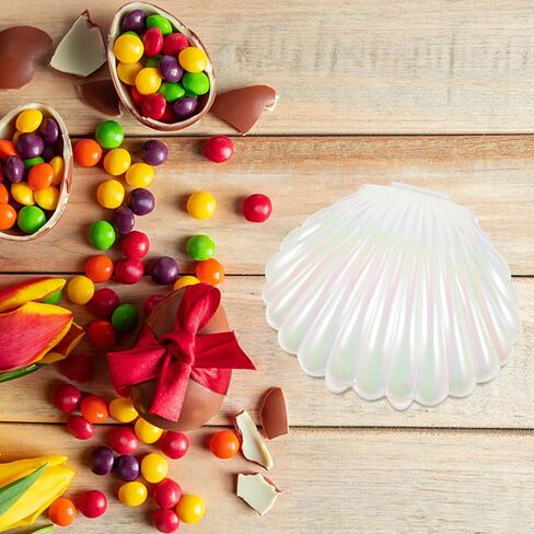 Gadpiparty 10Pcs Sea Shells Candy Boxes Sea Shell Shape Jewelry Display Box Chocolate Box Party Treat Boxes for Wedding Birthday Party Favors, Sky-blue in Saudi Arabia