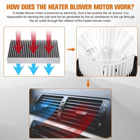 Heater Blower Motor Assembly Left-Hand Drive fit for The 2009-2014 Ford F-150,2009-2017 Expedition & Lincoln Navigator,Replaces 700237, AL1Z19805A in Saudi Arabia