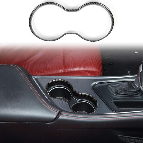 Voodonala for Challenger Front Cup Holder Gear Shift Cup Holder Trim for 2015-2024+Dodge Challenger Interior Accessories,ABS Carbon Fiber, 1pc in Saudi Arabia