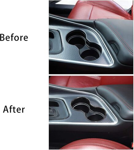 Voodonala for Challenger Front Cup Holder Gear Shift Cup Holder Trim for 2015-2024+Dodge Challenger Interior Accessories,ABS Carbon Fiber, 1pc in Saudi Arabia