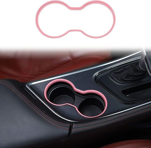Voodonala for Challenger Front Cup Holder Gear Shift Cup Holder Trim for 2015-2024+Dodge Challenger Interior Accessories,ABS Carbon Fiber, 1pc in Saudi Arabia
