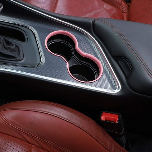 Voodonala for Challenger Front Cup Holder Gear Shift Cup Holder Trim for 2015-2024+Dodge Challenger Interior Accessories,ABS Carbon Fiber, 1pc in Saudi Arabia