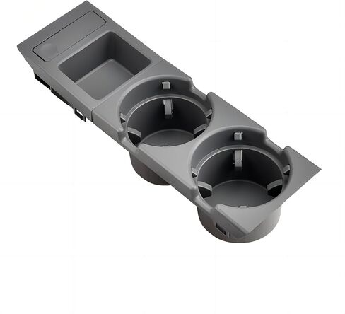 51168217953 New Double Hole Car Styling Front Center Console Storage Box Coin + Cup Holder for BMW E46 Series 1999-2006 (Beige) in Saudi Arabia