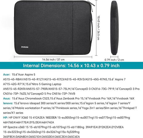 Laptop Sleeve Case 13 13.3 14 inch,Compatible with MacBook Pro 14 inch 2023-2021 A2779 M2 A2442 M1/HP/Lenovo/Dell/ASUS/Acer Chromebook 14,Black in Saudi Arabia