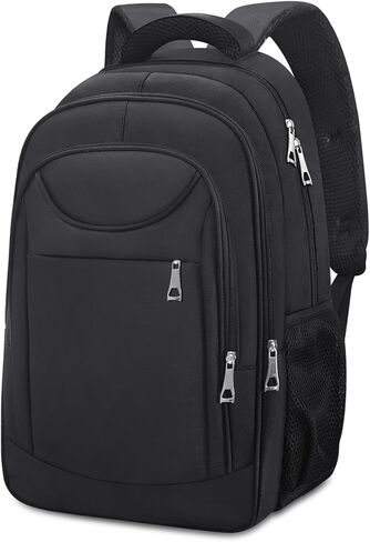 حقيبة ظهر للكمبيوتر المحمول، حقيبة ظهر متينة مضادة للسرقة أثناء السفر، حقيبة كمبيوتر محمول جامعية للرجال والنساء تناسب كمبيوتر محمول مقاس 17.3 بوصة - أسود in Kuwait