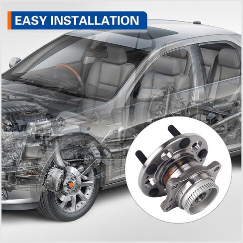 مجموعة محمل محور العجلة الخلفية PAROD 512492 تناسب 2011-2016 Hyundai Elantra، 2013-2014 Elantra Coupe، 2013-2017 GT، 2012-2017 Veloster، 2014-2018 Kia Forte، 2014-2016 Forte Koup، Forte5 in Saudi Arabia