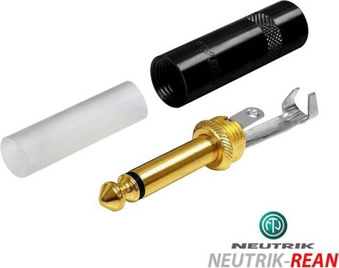WORLDS BEST CABLES 2 Units - 6 Inch -Pedal, Effects, Patch, Guitar Instrument Cable Custom Made Made Using Mogami 2319 Wire and Neutrik-Rean NYS224BG Gold ¼ inch (6.35mm) TS Plugs in Saudi Arabia