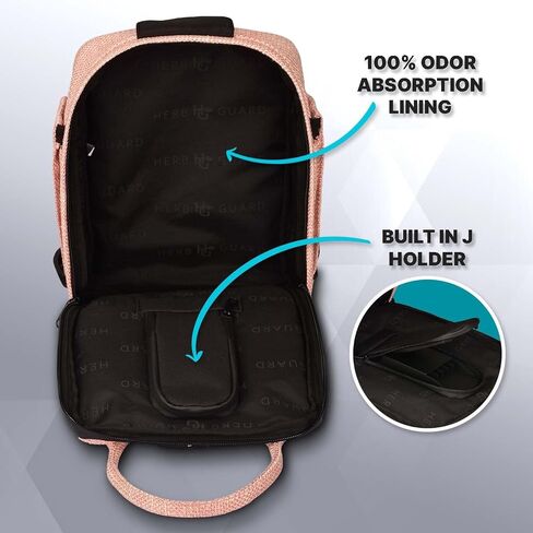 حقيبة ظهر Herb Guard سوداء صغيرة بقفل - مع صينية مدمجة وسحابات YKK والمزيد - يمكن استخدامها كحقيبة كتف in Kuwait