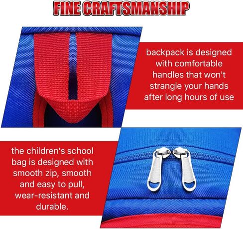 3D Superhero Backpack, Toddler Cartoon Backpack 16'' with Keychain for Boys and Girls, School Supplies School Bag Travel Bag for Kids Ages 2-8 Years Old in Saudi Arabia