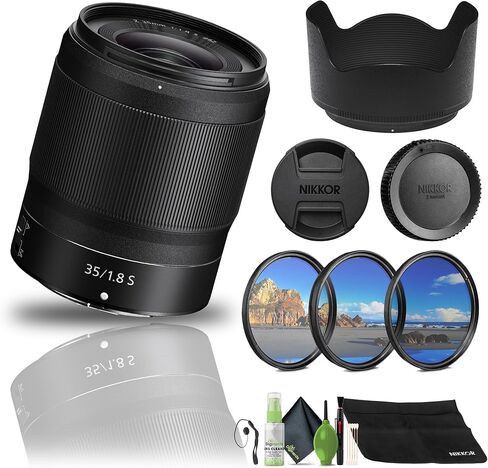 NIKKOR Z 35mm f/1.8 S Lens for Nikon Z Cameras (20081) + Filter Kit + Cap Keeper + Cleaning Kit (Renewed) in Saudi Arabia