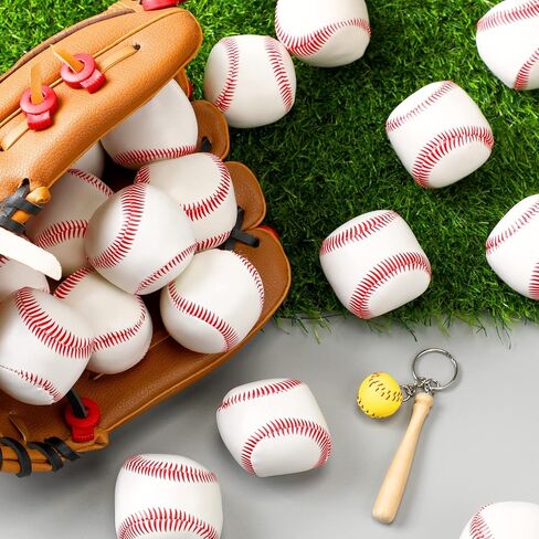 200 Pcs 2 Inch Baseball Stress Balls Mini Foam Baseballs Bulk Soft Sports Themed Squeeze Ball Stress Anxiety Relief Toys for School Carnival Reward Baseball Theme Party in Saudi Arabia