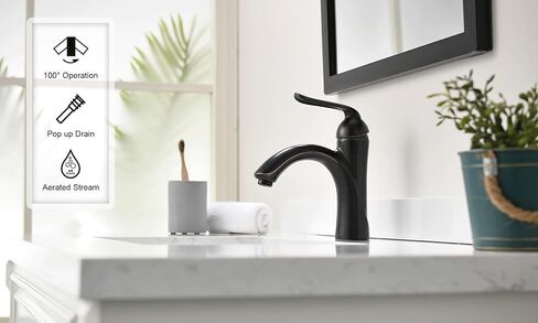 صنبور الحمام البرونزي المطلي بالزيت بمقبض واحد، لافا أودورو العتيقة البرونزية ذات الفتحة الواحدة، صنبور حوض الحمام المصقول البرونزي مع مجموعة تصريف منبثقة، تتضمن لوحة سطح السفينة، BF290-ORB in Kuwait