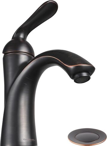 صنبور الحمام البرونزي المطلي بالزيت بمقبض واحد، لافا أودورو العتيقة البرونزية ذات الفتحة الواحدة، صنبور حوض الحمام المصقول البرونزي مع مجموعة تصريف منبثقة، تتضمن لوحة سطح السفينة، BF290-ORB in Kuwait