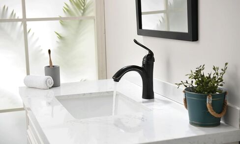 صنبور الحمام البرونزي المطلي بالزيت بمقبض واحد، لافا أودورو العتيقة البرونزية ذات الفتحة الواحدة، صنبور حوض الحمام المصقول البرونزي مع مجموعة تصريف منبثقة، تتضمن لوحة سطح السفينة، BF290-ORB in Kuwait