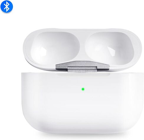استبدال حافظة الشحن المحدثة لعلبة الشحن AirPod Pro1st/2nd، متوافقة مع AirPod pro مع زر الاقتران والمزامنة عبر البلوتوث، بدون سماعات أذن، (أبيض) in Kuwait