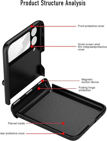 COQUE Case Galaxy Z Flip 3 Cover,Hinged Folding All-Inclusive Shell with Screen Protector with Touch Stylus with Pen Holder,Folding Phone Cover for Samsung Galaxy Z Flip 3 5G-Purple in Saudi Arabia