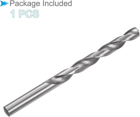 Twist Drill Bits, 0.34" Dia 4.9" Length, High Speed Steel Gray Straight Shank Drilling Bit - (Applications: for Steel Drilling) in Saudi Arabia