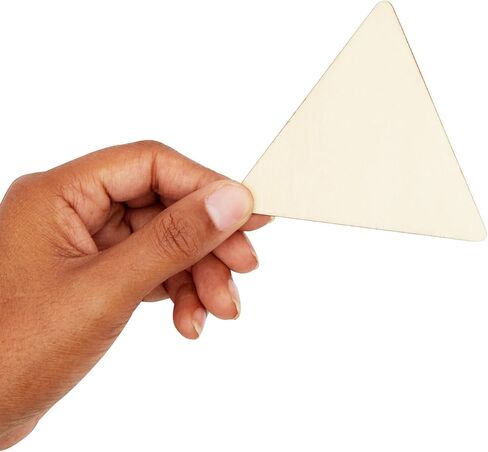 24 Pack Unfinished Wooden Triangles for Crafts, Geometric Shapes for Wood Burning, Engraving (3.6 x 3.1 in) in Saudi Arabia