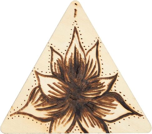 24 Pack Unfinished Wooden Triangles for Crafts, Geometric Shapes for Wood Burning, Engraving (3.6 x 3.1 in) in Saudi Arabia