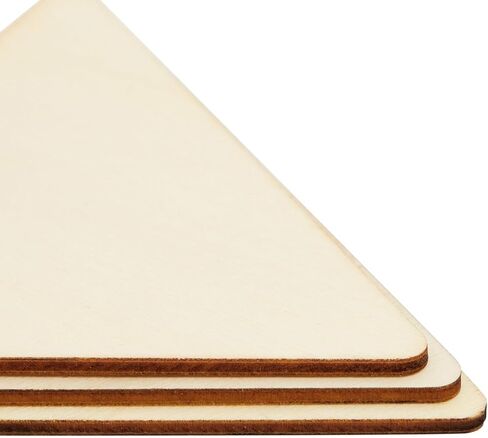 24 Pack Unfinished Wooden Triangles for Crafts, Geometric Shapes for Wood Burning, Engraving (3.6 x 3.1 in) in Saudi Arabia