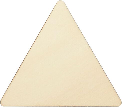 24 Pack Unfinished Wooden Triangles for Crafts, Geometric Shapes for Wood Burning, Engraving (3.6 x 3.1 in) in Saudi Arabia