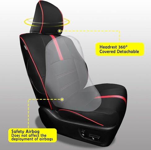 غطاء مقعد Xipoo متوافق مع 2011-2024 Toyota 4Runner غطاء مقعد السيارة 5 مقاعد من جلد البولي يوريثان بديل حامي مقعد السيارة لملحقات Toyota 4Runner 2011-2024 (أسود) in Kuwait