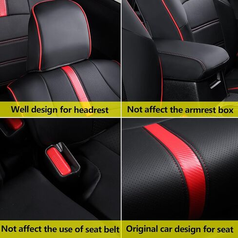 غطاء مقعد Xipoo متوافق مع 2011-2024 Toyota 4Runner غطاء مقعد السيارة 5 مقاعد من جلد البولي يوريثان بديل حامي مقعد السيارة لملحقات Toyota 4Runner 2011-2024 (أسود) in Kuwait