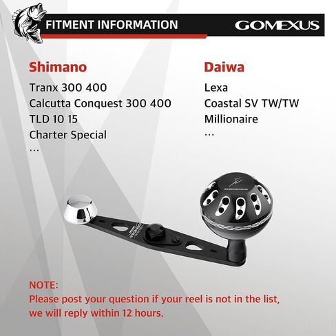 مقبض طاقة GOMEXUS لـ Daiwa Lexa، Coastal TW، مليونير Shimano Tranx 300 400 Calcutta Conquest 300 400 صيد المياه المالحة in Kuwait