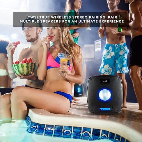 DS18 TLV6 Bluetooth Speaker for Party - 6.5" Large, Loud Bluetooth Speaker for House, Parties - Portable, True Wireless Audio Device w/Remote Control - Lightweight Bluetooth Speaker Outdoor & Indoor in Saudi Arabia