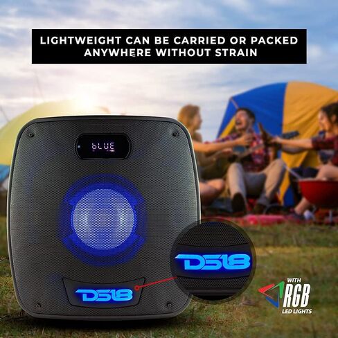 DS18 TLV6 Bluetooth Speaker for Party - 6.5" Large, Loud Bluetooth Speaker for House, Parties - Portable, True Wireless Audio Device w/Remote Control - Lightweight Bluetooth Speaker Outdoor & Indoor in Saudi Arabia