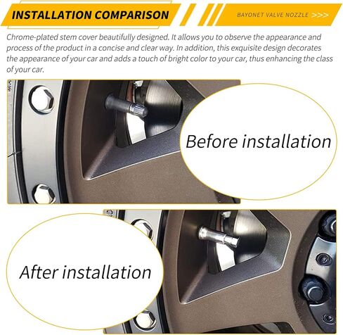 10 PCS Automotive TR413AC Bayonet Valve Stem, Universal TPMS Tubeless Leakproof Valve Stem Kit (Silver) in Saudi Arabia