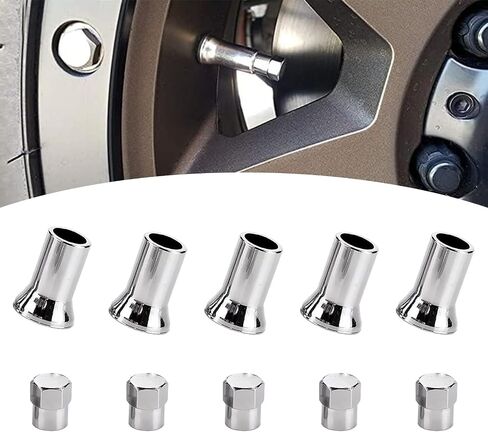 10 PCS Automotive TR413AC Bayonet Valve Stem, Universal TPMS Tubeless Leakproof Valve Stem Kit (Silver) in Saudi Arabia