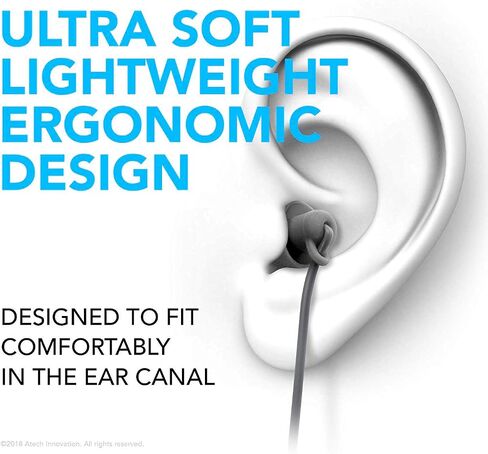 Sleeping Earbud Headphones - Ultra Flexible Silicon Earplugs Noise Cancelling Wired Sleep Earphones with Microphone for Sleeping, Insomnia, Snoring, Air Travel, Relaxation, ASMR (Black) in Saudi Arabia
