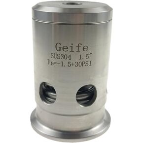 1.5" Tri Clamp PRV Fixed at 30 psi Pressure Relief and Vacuum Broken Valve Stainless Steel 304 (30 psi)