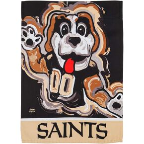 Team Sports America NFL New Orleans Saints Suede Garden Flag | Officially Licensed Sports Flags For Outside 12x18 Double Sided | Small House Flags Decor for Football Fans