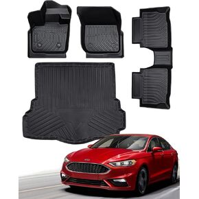 for 2017-2020 Ford Fusion Floor Mats & Cargo Liner, for 2017 2018 2019 2020 Ford Fusion Accessories 1st & 2nd Row Floor mats for Fusion All-Weather Protection Floor Mats for Ford Fusion