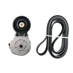 90K-38157A Drive Belt Tensioner Assembly with Pulley & Serpentine Belt fit for Dodge Ram 2500 3500 1994-2002 L6 5.9L #38157, 4429254, 5017789AA, 3912254, 8PK2060