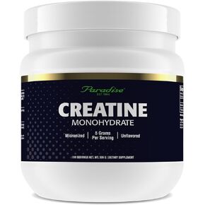 Paradise Creatine Monohydrate Powder - Micronized for Enhanced Absorption - Supports Muscle Building & Athletic Performance - 500g - 100 Servings