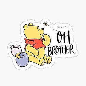 Winnie The Pooh Sticker - Sticker Graphic - Auto, Wall, Laptop, Cell, Truck Sticker for Windows, Cars, Trucks