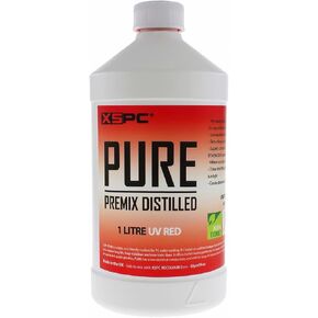 XSPC Pure Premix Distilled PC Coolant, 1 Liter, UV Red