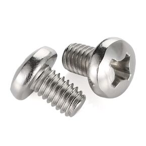 1/4-20 x 1-1/4" Pan Head Machine Screws, Full Thread, Stainless Steel 304 (18-8), Quantity 25