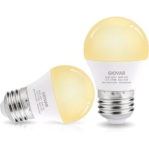 LED Range Hood Light Bulbs Replacement, 40 Watt Equivalent, LED Appliance Bulb for Refrigerator/Stove Hood/Fridge, 2700K SOFE White, E26 Base, Waterproof, Non-Dimmable, Pack of 2