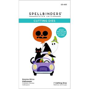 Spellbinders Gnome Drive Halloween Etched Dies, Metal
