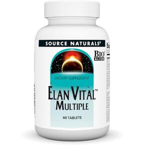 Source Naturals Elan Vital Multiple, Supports Brain, Heart, Liver, Immune, Energy Boost* - 30 Tablets