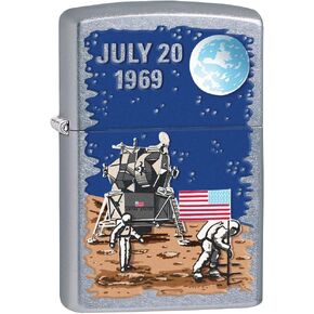 Zippo Lighter: Moon Landing July 20, 1969 - Street Chrome 80418
