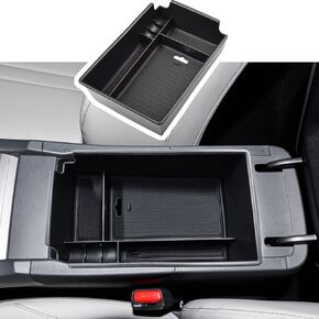 EDBETOS Center Console Organizer Tray Compatible with Hyundai Sonata Accessories 2020 2021-2022 2023 Limited N-Line Interior Armrest Secondary Storage Box ABS Material, Black Trim
