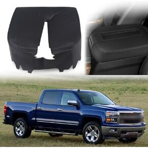 Compatible with Center Console Cover Armrest Cover Chevy GMC Avalanche Silverado Tahoe Suburban Yukon Yukon XL Sierra 2007-2013 (Leather Part Only)