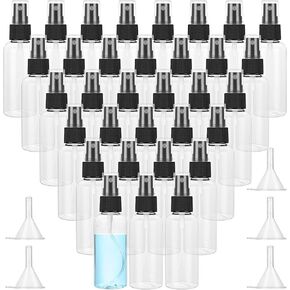 60 عبوة من زجاجات الرذاذ الشفافة بوزن 2 أونصة/60 مل من الزجاجات البلاستيكية ذات الرذاذ الناعم، زجاجات رذاذ فارغة صغيرة للسوائل والعطور والزيوت العطرية والسفر - حاوية بخاخات قابلة لإعادة الملء in Kuwait