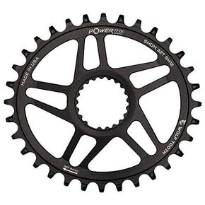Wolf Tooth Elliptical Mountain Bike Direct Mount Oval Chainrings for Shimano (34 Tooth, Drop-Stop ST, PowerTrac, MTB)